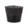 Wicker Basket Pot + Zinc Black 25x20cm Nm