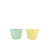Zinc Basic Pastelgreen/yellow Ears Bucket 16x14cm