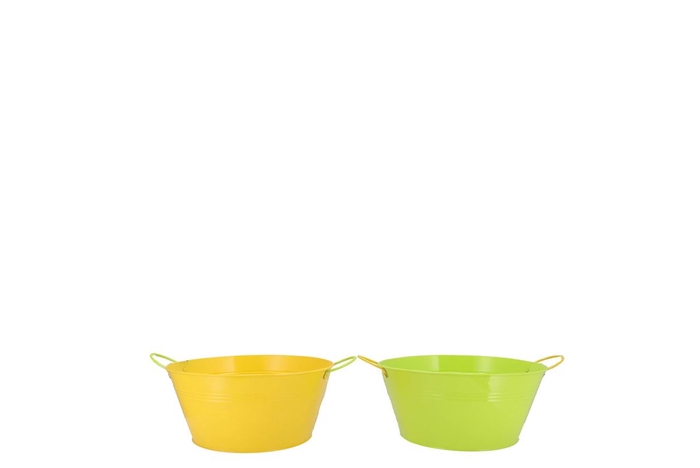 <h4>Zinc Basic Yellow/green Ears Bucket 27x20cm</h4>