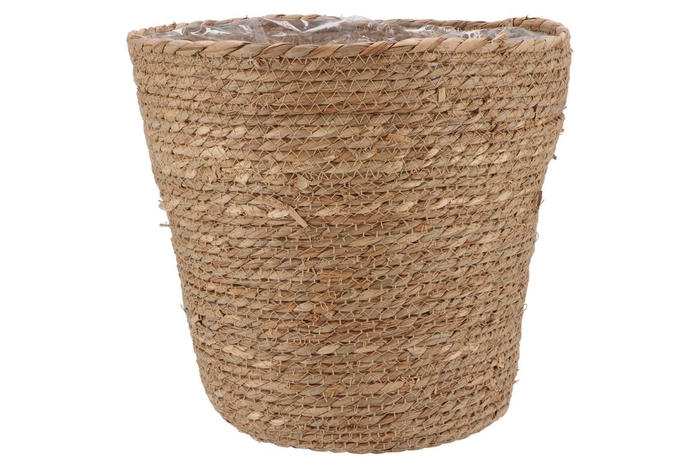 Seagrass Straw Basket Pot Brown 32x32cm