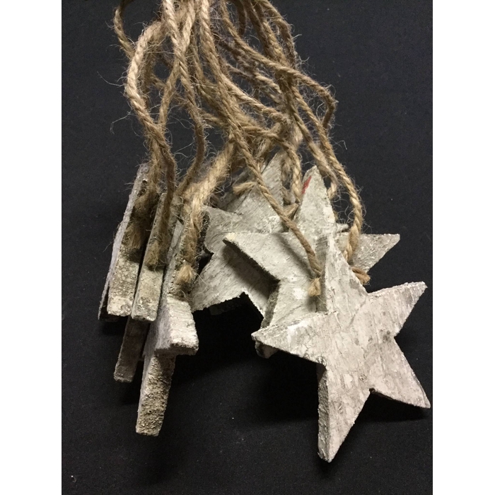 <h4>wooden star 10cm rope 10pcs antique greywhite</h4>