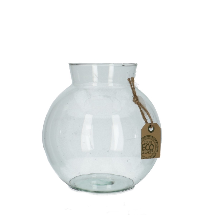 Glass Eco Ball vase col.d09/17*17cm