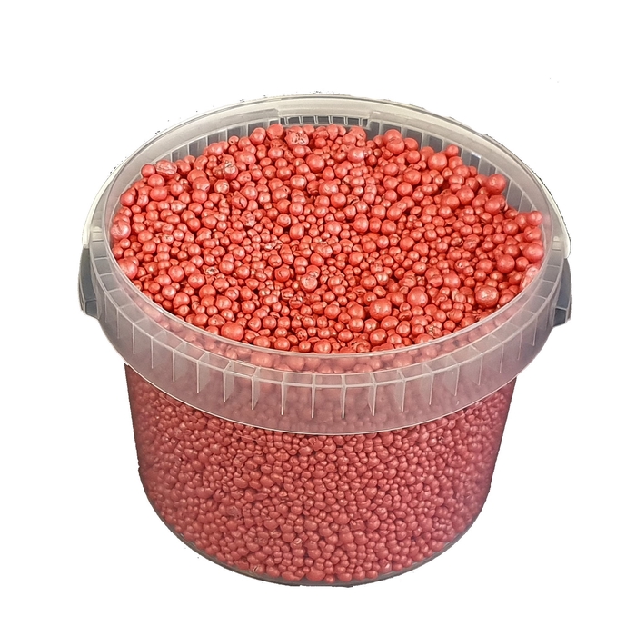 Terracotta pearls 3ltr bucket red