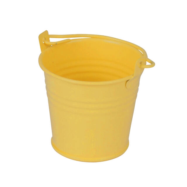 <h4>Bucket Sevilla zinc Ø6,3xH5,7cm -ES5,5 yellow matt</h4>