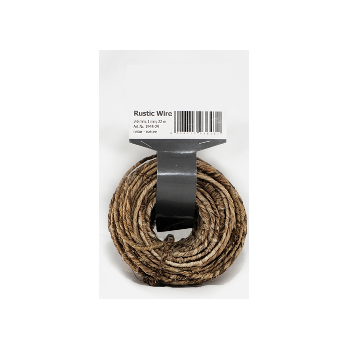 <h4>RUSTIC WIRE NATURAL 22M 1MM 3-5MM</h4>