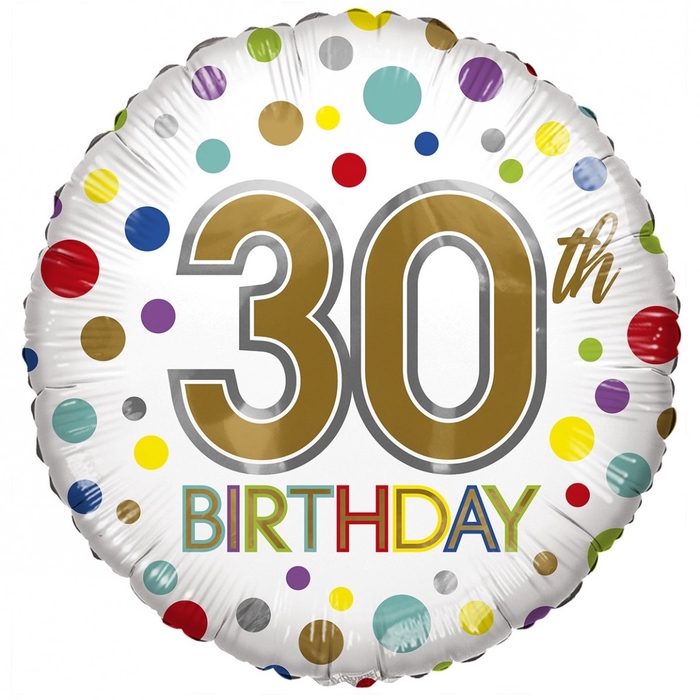 <h4>Party! Ballon Eco Birthday 30 45cm</h4>