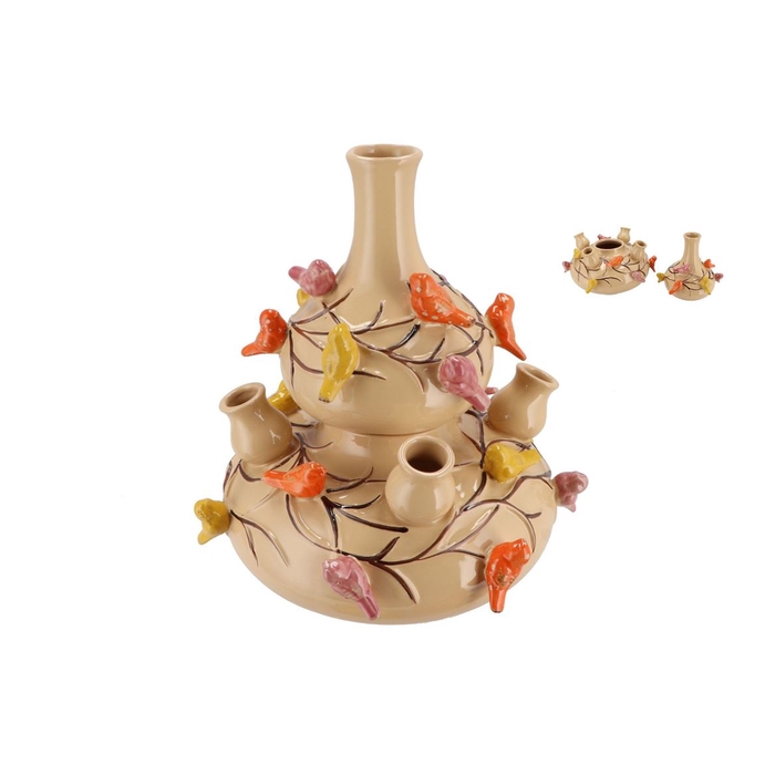 <h4>Bird Vase Sand Bubbles 33x37cm</h4>