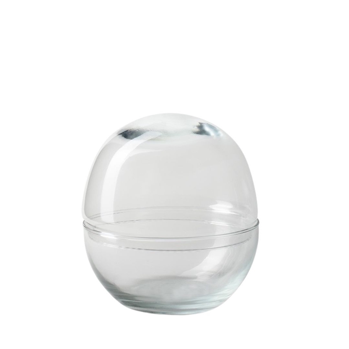 Glas Stolp+schaal d17*17cm