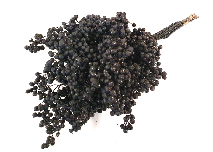 Pepperberries per bunch in poly Black + Glitter