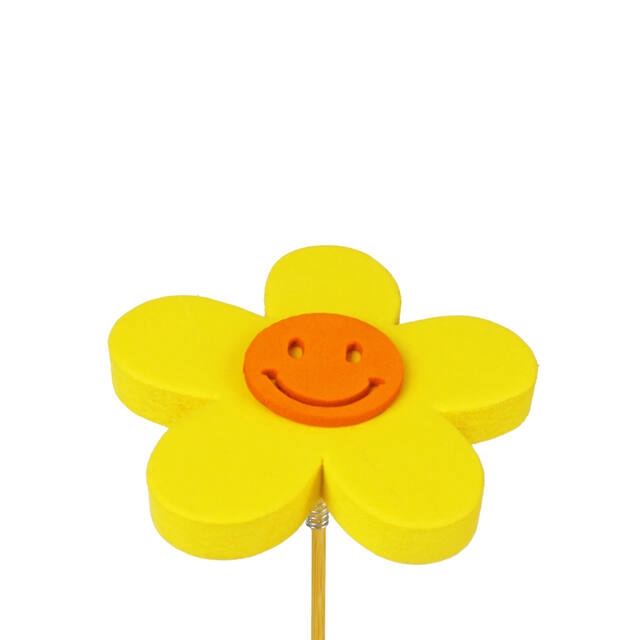 <h4>Pick flower Happy foam 7+50cm stick yellow</h4>