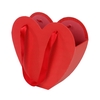 Luxury gift bag heart cardboard 24x8.5xH21cm red