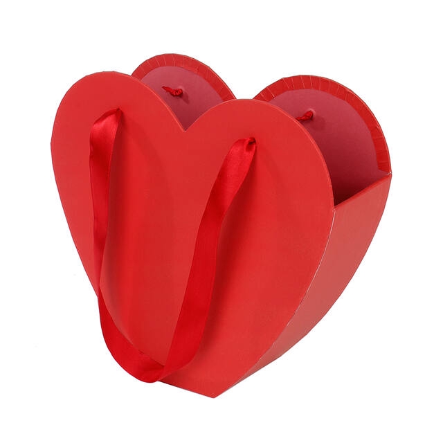 <h4>Luxe cadeautas hart karton 24x8,5xH21cm rood</h4>