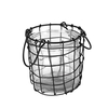 Basket Amsterdam metal Ø13,5xH14cm+glass Ø12xH12cm