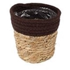 Basket Saga straw Ø13,5xH13cm brown