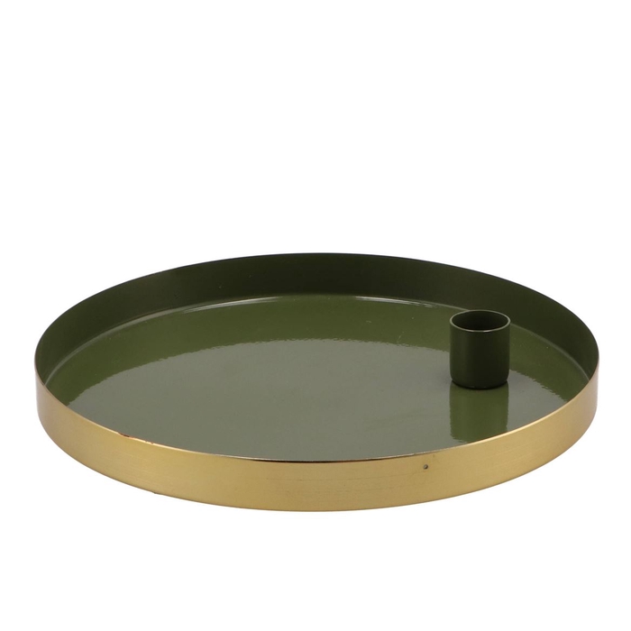 <h4>Marrakech Olive Candle Plate Round 22x2,5cm</h4>