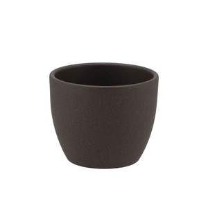 Ceramic pot grey dark 10cm