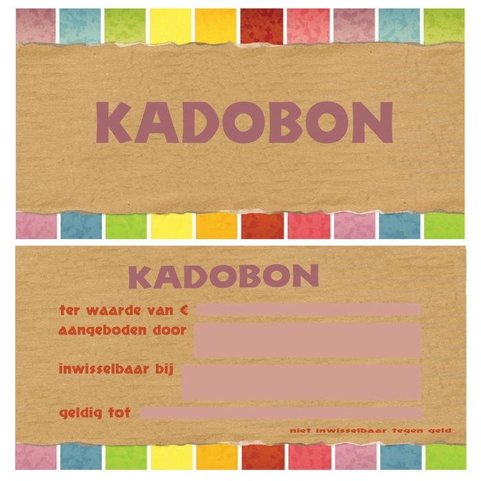 KADOBONNEN 10 STUKS incl. bijpassende enveloppes