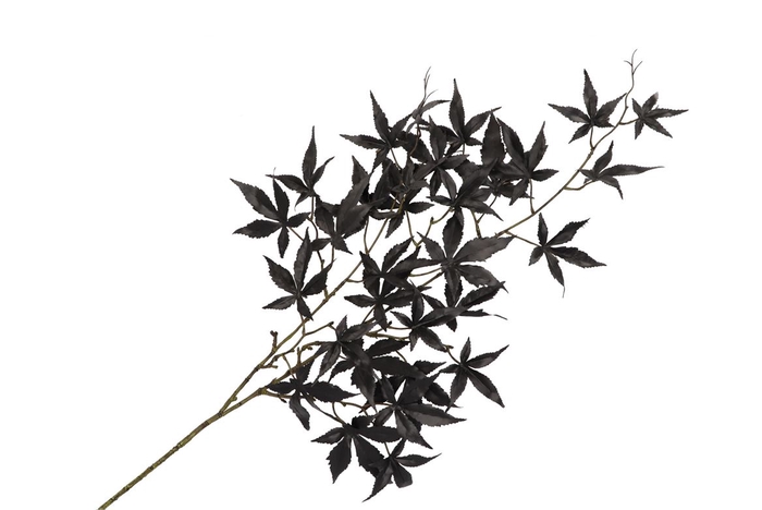 Silk Maple Leaves Black 108cm