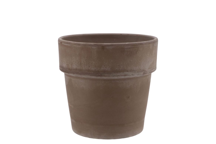 <h4>Terra Cylinder Pot Grey Siliconised 10x10cm</h4>