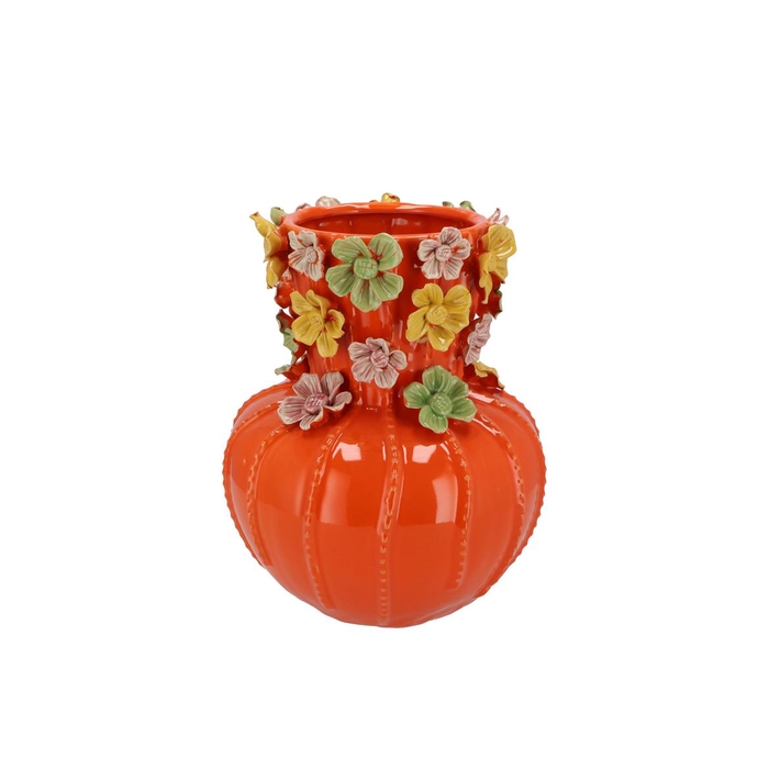 <h4>Flower Orange Vase 22x27cm</h4>