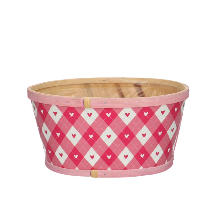 <h4>Mothersday Wood Chequered tray d22*18*11cm</h4>