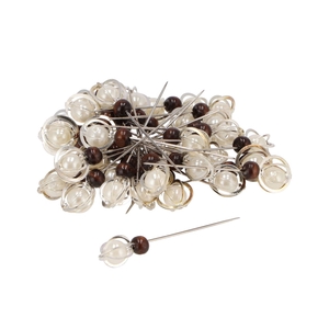 Perles Épingles Combi En Argent 1,5cm X7cm Par 36 Pièces