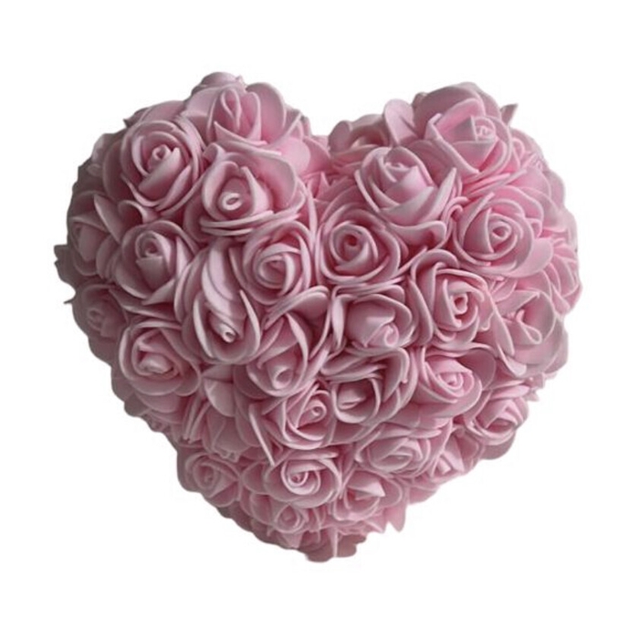 Hart roze 15 cm in luxe cadeauverpakking