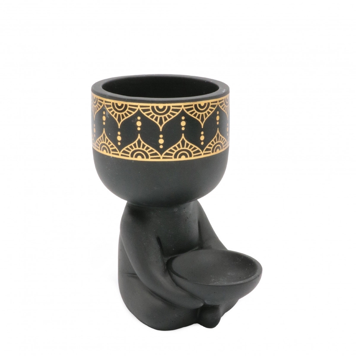 <h4>Ceramics Boeddha pot d7.5*12cm</h4>