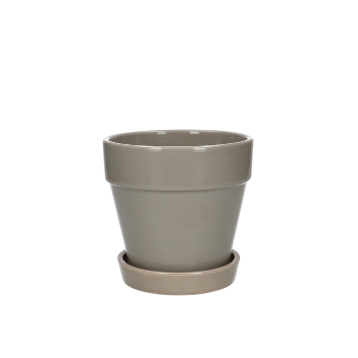 <h4>Ceramics Santi pot+dish d12*11.5cm</h4>