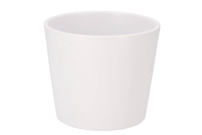 <h4>Ceramic Pot White Matt 15cm</h4>