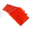 Waving flag orange 17x25cm+20cm stick - bag 50 pcs