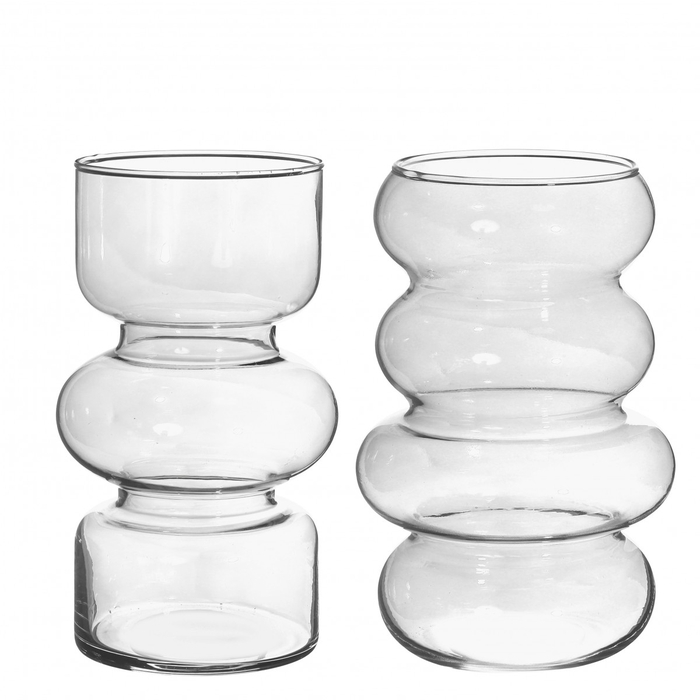 <h4>Glass twin vase d10 18cm</h4>