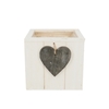 ...Promo Wood Pot heart d15*14cm