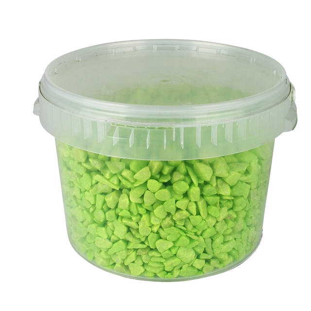 <h4>Pebbles painted bucket 1-2cm 3 liters light green</h4>