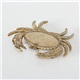 Coaster Krabbe, W 20 cm, Aluminium, Gold aluminium gold