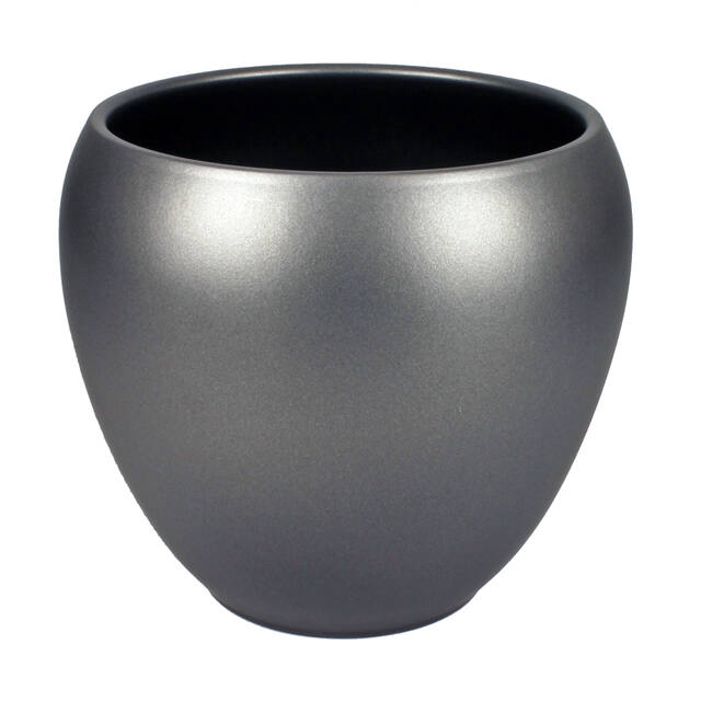 <h4>Pot Rian ceramic ES27xH24cm anthracite mat</h4>