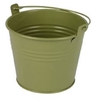 Bucket Sevilla zinc Ø10,3xH8,5cm - ES9 green matt