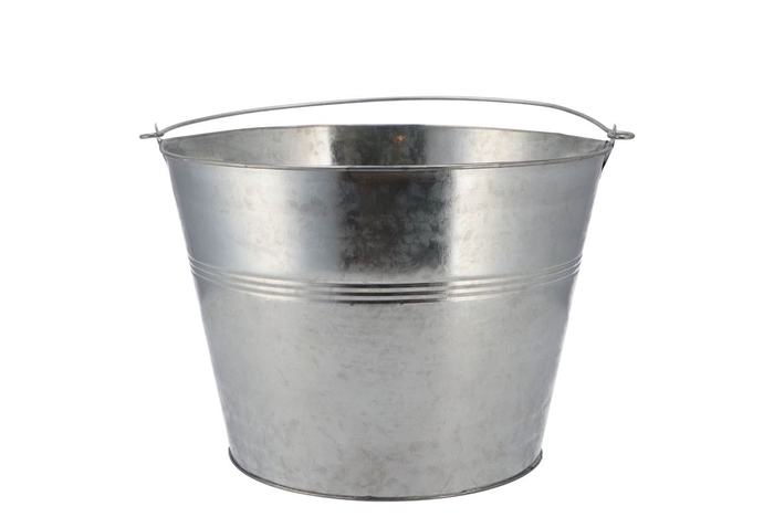<h4>Zinc Basic Natural Bucket 13x12cm</h4>