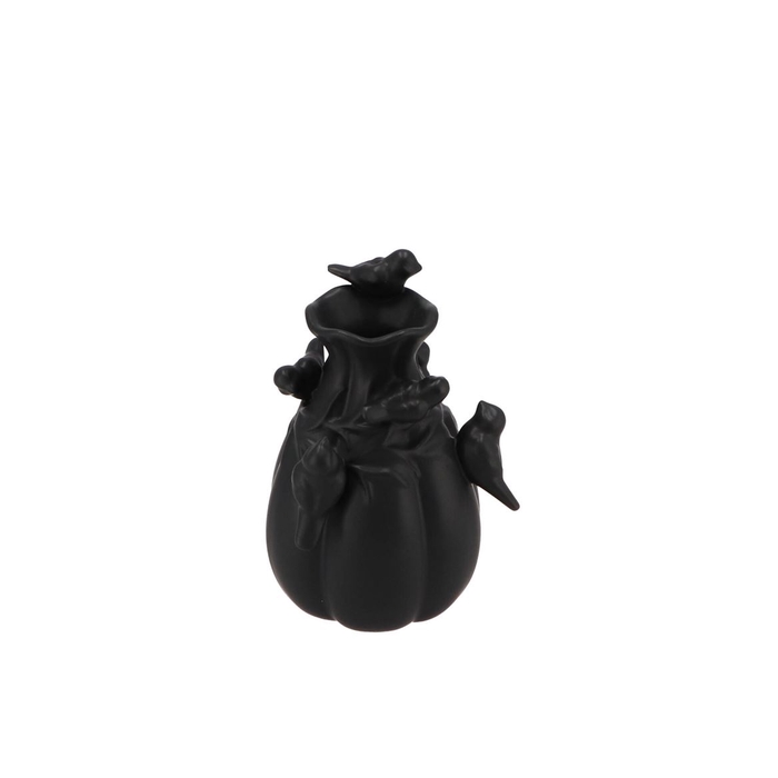 <h4>Bird Vase Mat Black 12x12x15cm</h4>