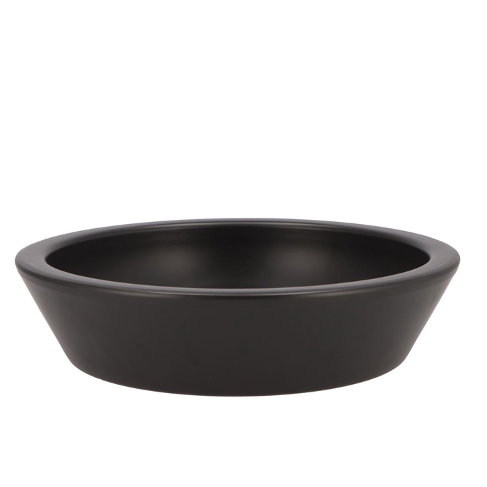 <h4>Ceramic Bowl Mat Zwart Low Round 30x7cm</h4>