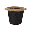 Tripoli Basket Pot Black 23x22cm Nm