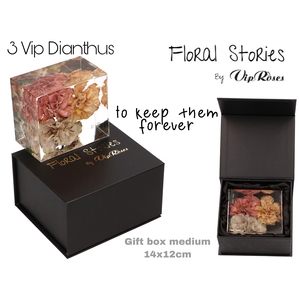VIP FOSSIL EPOXY DIANTHUS 3 FLOWERS