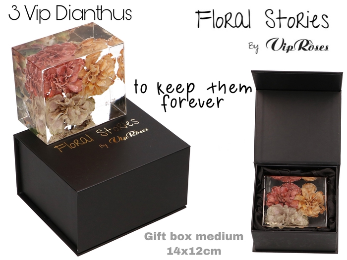 VIP FOSSIL EPOXY DIANTHUS 3 FLOWERS