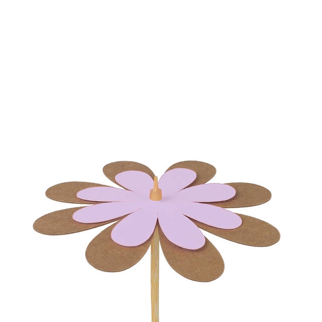 <h4>Bijsteker bloem kraft 8cm+50cm stok lila</h4>