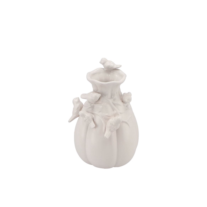 <h4>Bird Vase Mat White 13x13x19cm</h4>