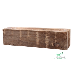 WOODEN CRATE NATURAL 40X10X10CM