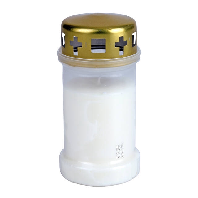 Grave light no3 with gold lid white ø65x130mm