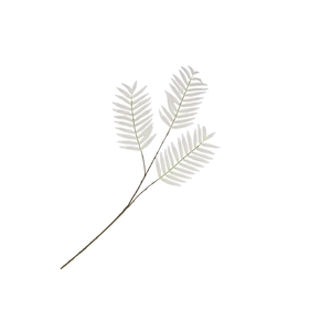 Silk Palm Leaf White 87cm