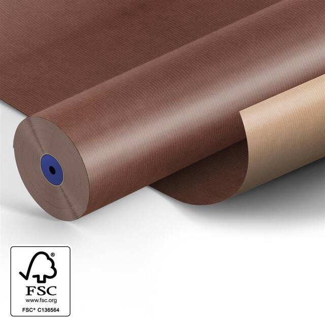 Paper 60cm brown kraft 50gr Fond brown 400m.