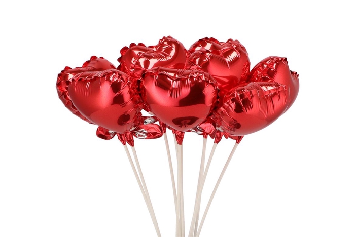 Pics De Décoration Ballon Coeur Rouge+texte Valentijn Par 10 Pièces